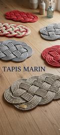 Tapis en cordage marin recyclé – Pièce unique et résistante